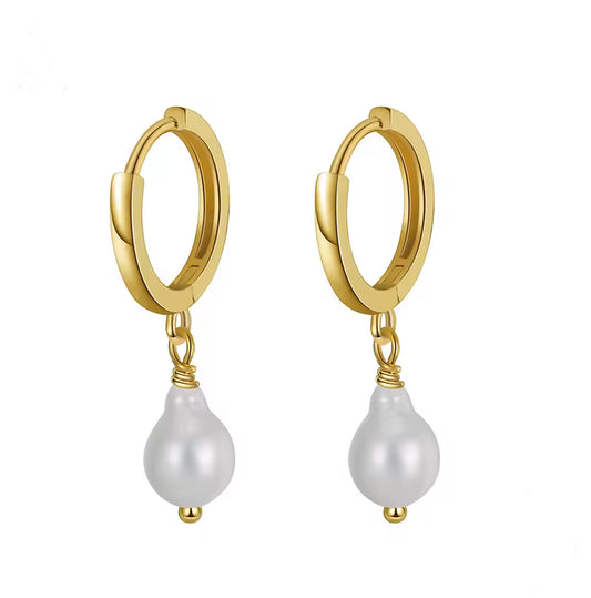 Cultured Freshwater Pearl Dangle Earrings